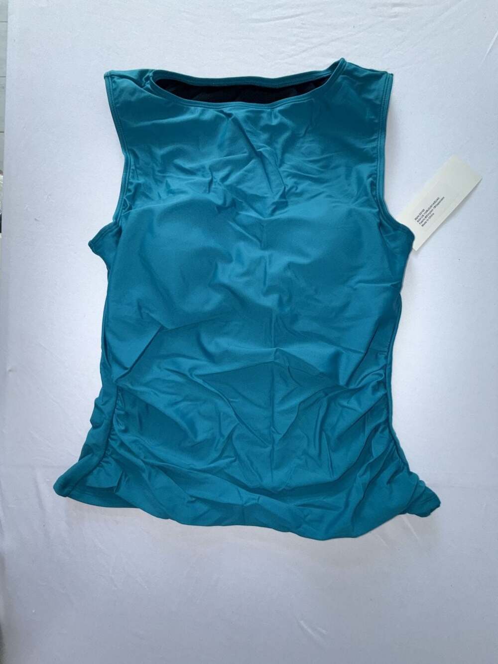 Firpearl Women's High Neck Side Ruched Tankini Swim Top (b32)